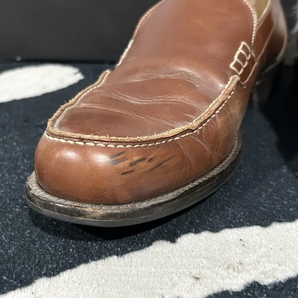 Johnston & Murphy Cresswell Venetian Loafer Shoes Men 11.5M Brown Leather Formal